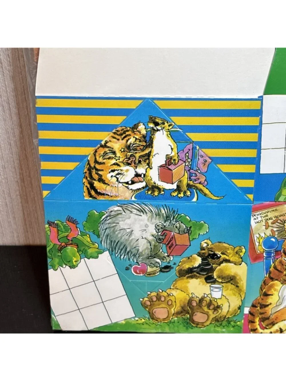 Vintage Kids Food Lunch Box Birthday Party Loot Bag Reusable Paper Carry Boxes